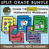 Grade 7/8 Ontario FRENCH Math Workbooks (Full Year Bundle)