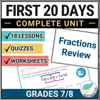 Preview of First 20 Days of Math: Back to School Review Activities & Diagnostic Assessments
