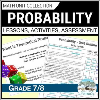 Preview of Theoretical and Experimental Probability Activities  Grade 7/8 Ontario Math Unit