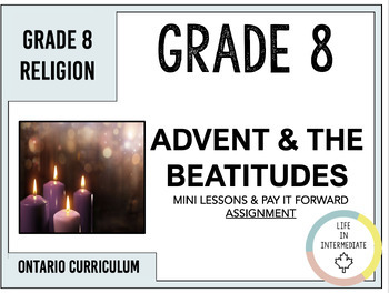 Preview of Grade 7 & 8 Ontario Religion - Advent: Acts of Kindness Project