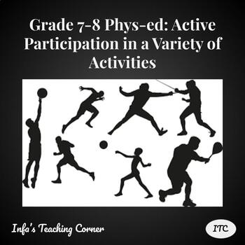 Preview of Grade 7-8 Phys-ed: Active Participation in a Variety of Activities