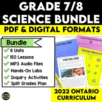 Preview of Grade 7/8 Science Unit Bundle Ontario Curriculum