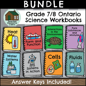Preview of Grade 7/8 Science Workbooks (NEW 2022 Ontario Curriculum)