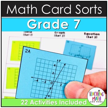 Preview of Math Card Sort Activity Grade 7 BUNDLE