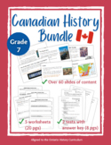 Grade 7 Canadian History Lesson, Activity, and Assessment Bundle