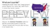 Grade 7 Canadian History Lesson & Activity: The Loyalist M