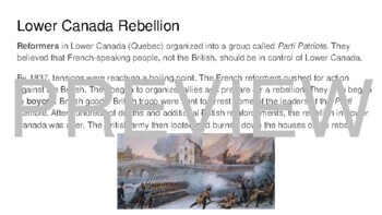 Preview of Grade 7 Canadian History Lesson & Activity: A Changing Canada