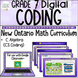 Grade 7 Coding 2020 Ontario Math Digital Google Slides : C