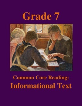 Preview of Grade 7 Common Core Reading: Informational Text -- Kurt Vonnegut