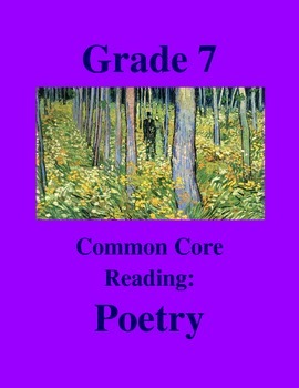 Preview of Grade 7 Common Core Reading: Poetry Bundle