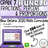 Grade 7 DIGITAL Math Bundle NEW Ontario Math Fractions & P