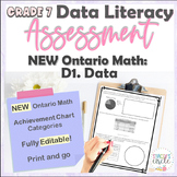 Grade 7 Data Literacy Assessment NEW Ontario Math D1. Data