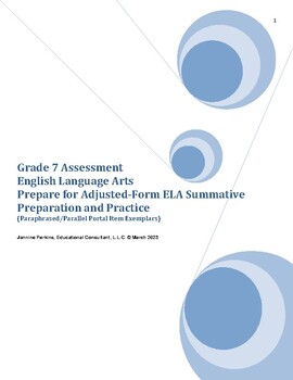 Preview of Grade 7 ELA Assessment - Great Preparation for Adjusted-Form SBA Summative