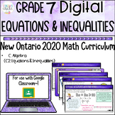 Grade 7 Equations & Inequalities NEW Ontario Math Digital 