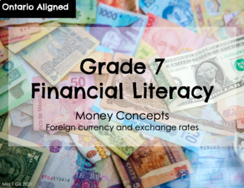 Preview of Grade 7 Financial Literacy- Money Concepts Unit