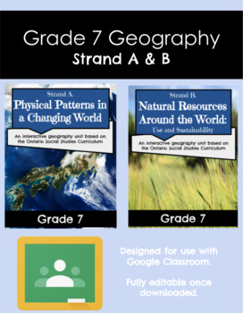 Preview of Grade 7 Geography Bundle (Strand A and B)