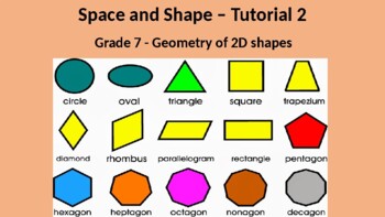 Preview of Grade 7 Geometry of 2D and 3D shapes in PowerPoint.