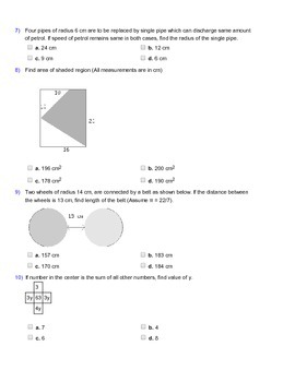 grade 7 hots mathematical olympiad imo amc worksheet by edugain