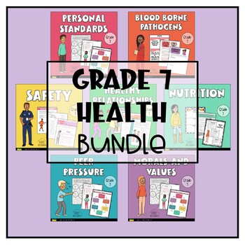 Preview of Grade 7 Health Full Year Bundle