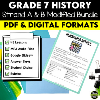 Preview of Grade 7 History Bundle Modified Ontario Curriculum