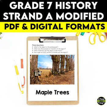 Preview of Grade 7 History Strand A Modified Ontario Curriculum