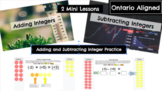 Grade 7 Integers Mini Lessons, Practice, Evaluation