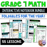 Grade 7 - Interactive Math Notebook Bundle - Entire Year