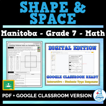 Preview of Grade 7 - Manitoba Math - Shape and Space - GOOGLE AND PDF