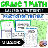 Grade 7 Math Activities Growing Bundle - Entire Year of Pr