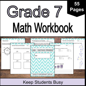 Preview of Grade 7 Math: Independent Workbook [55 Pages!]