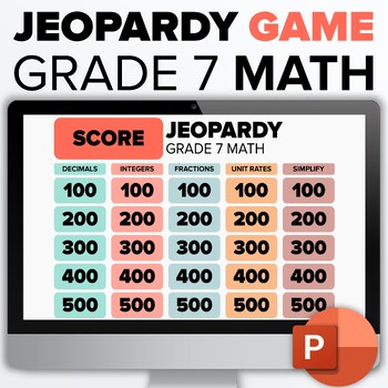 Preview of Grade 7 Math JEOPARDY GAME - PowerPoint