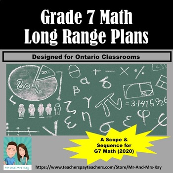 Preview of Grade 7 Math Long Range Plans - Ontario - Mathematics (2020)