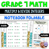 Grade 7 Math - Multiply & Divide Integers Foldable for Int