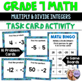 Grade 7 Math - Multiply & Divide Integers - Math Bingo Tas