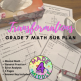 Grade 7 Math Transformations Sub Plan