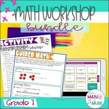Preview of Grade 7 Math Workshop Bundle
