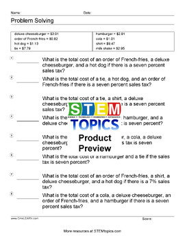 grade 7 math full year worksheets 630 pages by stemtopics tpt