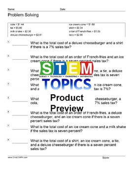 grade 7 math full year worksheets 630 pages by stemtopics tpt