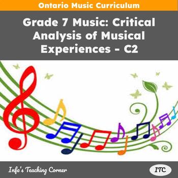 Preview of Grade 7 Music: Critical Analysis of Musical Experiences - C2