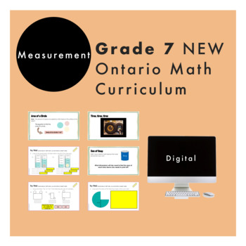 Preview of Grade 7 Ontario Math - Measurement Curriculum - Digital Google Slides+Form