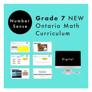 Preview of Grade 7 Ontario Math - Number Sense Curriculum -Digital Google Slides+Form