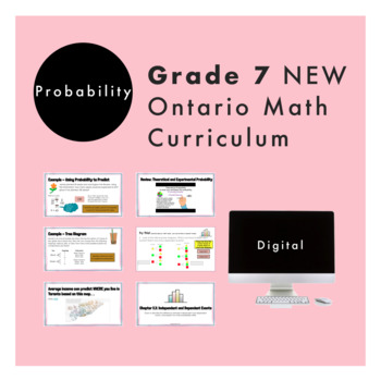 Preview of Grade 7 Ontario Math - Probability Curriculum - Digital Google Slides+Form