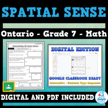 Preview of Grade 7 - New Ontario Math 2020 - Spatial Sense - GOOGLE AND PDF