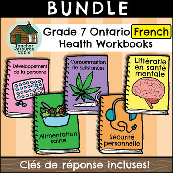 Preview of Grade 7 Ontario FRENCH HEALTH Workbooks