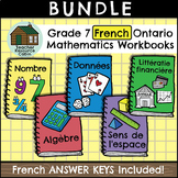 Grade 7 Ontario FRENCH Math Workbooks (Full Year Bundle)
