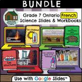 Grade 7 Ontario FRENCH SCIENCE Workbooks and Slides