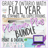 Grade 7 Ontario Math Curriculum FULL YEAR Platinum PLUS Bu