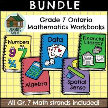 Preview of Grade 7 Ontario Math Workbooks (Full Year Bundle)