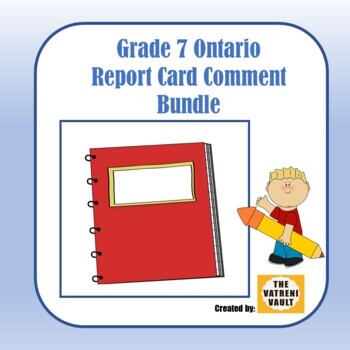 Preview of Grade 7 Ontario Report Card Comment Bundle