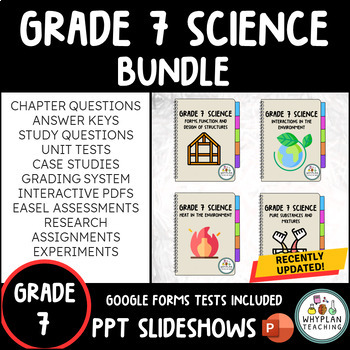 Preview of Grade 7 Ontario Science Unit Workbook Bundle | New Curriculum